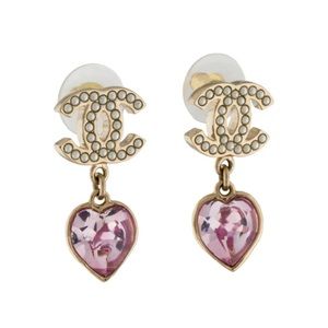 ❌SOLD!!❌ Chanel Heart Drop Earrings